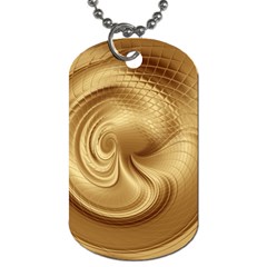 Gold Background Texture Pattern Dog Tag (one Side) by Simbadda