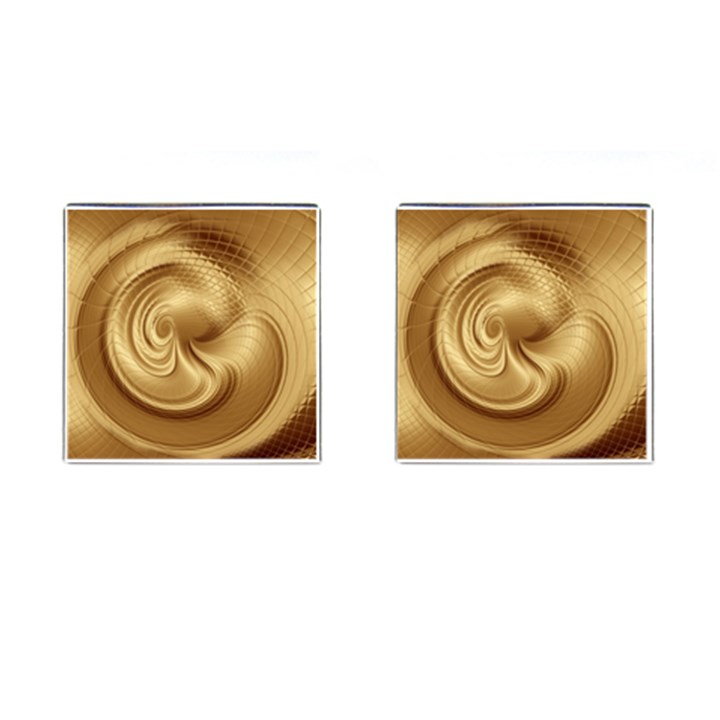 Gold Background Texture Pattern Cufflinks (Square)