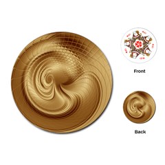 Gold Background Texture Pattern Playing Cards (round)  by Simbadda