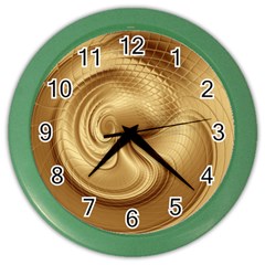 Gold Background Texture Pattern Color Wall Clocks by Simbadda