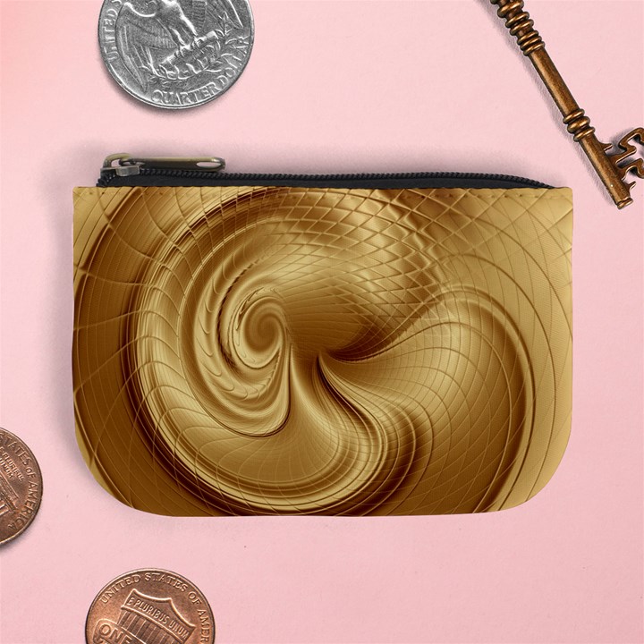 Gold Background Texture Pattern Mini Coin Purses