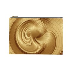 Gold Background Texture Pattern Cosmetic Bag (large) 