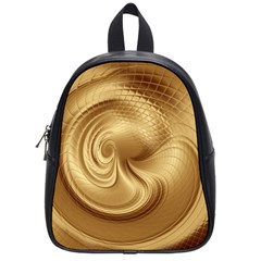 Gold Background Texture Pattern School Bags (small)  by Simbadda