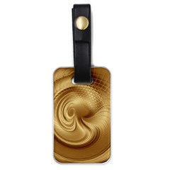 Gold Background Texture Pattern Luggage Tags (one Side)  by Simbadda