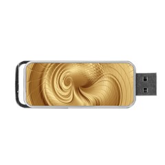 Gold Background Texture Pattern Portable Usb Flash (two Sides) by Simbadda