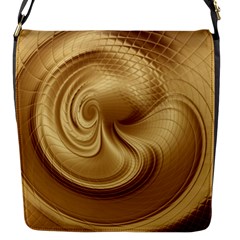 Gold Background Texture Pattern Flap Messenger Bag (s) by Simbadda