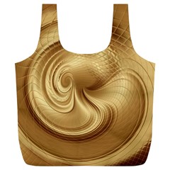 Gold Background Texture Pattern Full Print Recycle Bags (l) 