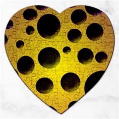 Background Design Random Balls Jigsaw Puzzle (heart) by Simbadda