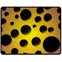 Background Design Random Balls Fleece Blanket (medium)  by Simbadda