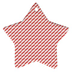 Pattern Red White Background Ornament (star) by Simbadda