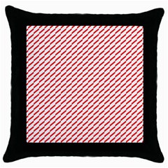 Pattern Red White Background Throw Pillow Case (black) by Simbadda