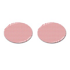 Pattern Red White Background Cufflinks (oval) by Simbadda