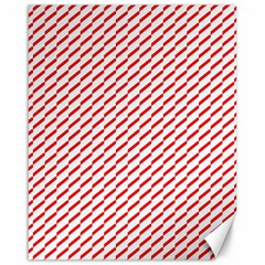 Pattern Red White Background Canvas 16  X 20   by Simbadda