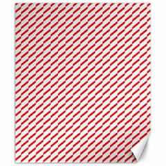 Pattern Red White Background Canvas 20  X 24   by Simbadda