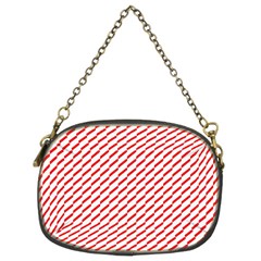 Pattern Red White Background Chain Purses (two Sides)  by Simbadda