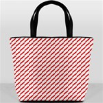 Pattern Red White Background Bucket Bags Front