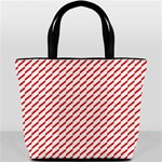 Pattern Red White Background Bucket Bags Back