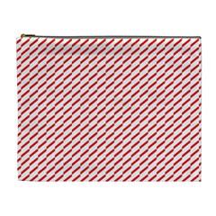 Pattern Red White Background Cosmetic Bag (xl) by Simbadda