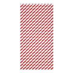 Pattern Red White Background Shower Curtain 36  X 72  (stall)  by Simbadda