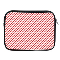 Pattern Red White Background Apple Ipad 2/3/4 Zipper Cases by Simbadda