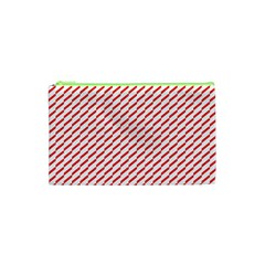 Pattern Red White Background Cosmetic Bag (xs)