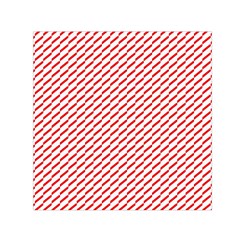 Pattern Red White Background Small Satin Scarf (square) by Simbadda