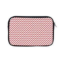 Pattern Red White Background Apple Macbook Pro 13  Zipper Case