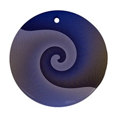 Logo Wave Design Abstract Ornament (round) by Simbadda