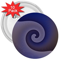 Logo Wave Design Abstract 3  Buttons (10 Pack) 