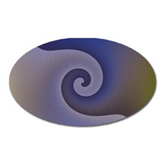 Logo Wave Design Abstract Oval Magnet