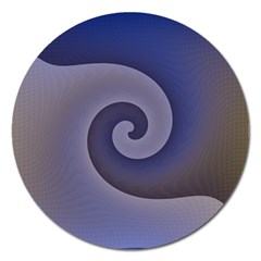 Logo Wave Design Abstract Magnet 5  (round)