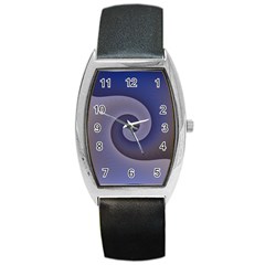 Logo Wave Design Abstract Barrel Style Metal Watch by Simbadda