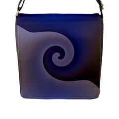 Logo Wave Design Abstract Flap Messenger Bag (l)  by Simbadda