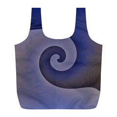 Logo Wave Design Abstract Full Print Recycle Bags (l)  by Simbadda