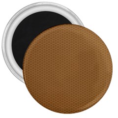 Pattern Honeycomb Pattern Brown 3  Magnets by Simbadda