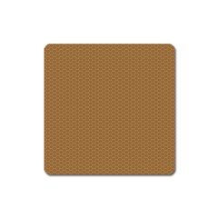 Pattern Honeycomb Pattern Brown Square Magnet by Simbadda