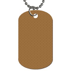 Pattern Honeycomb Pattern Brown Dog Tag (one Side) by Simbadda