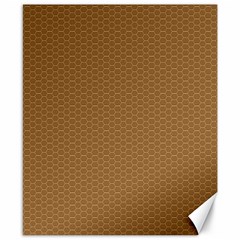 Pattern Honeycomb Pattern Brown Canvas 8  X 10  by Simbadda