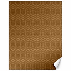 Pattern Honeycomb Pattern Brown Canvas 12  X 16   by Simbadda