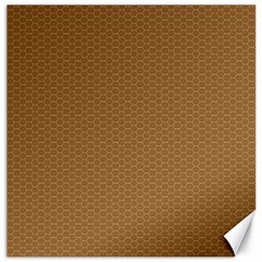 Pattern Honeycomb Pattern Brown Canvas 16  X 16   by Simbadda