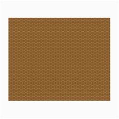 Pattern Honeycomb Pattern Brown Small Glasses Cloth (2-side) by Simbadda