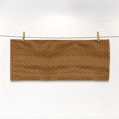 Pattern Honeycomb Pattern Brown Cosmetic Storage Cases by Simbadda