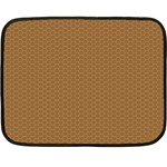 Pattern Honeycomb Pattern Brown Fleece Blanket (Mini) 35 x27  Blanket