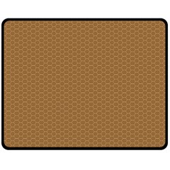 Pattern Honeycomb Pattern Brown Fleece Blanket (medium)  by Simbadda