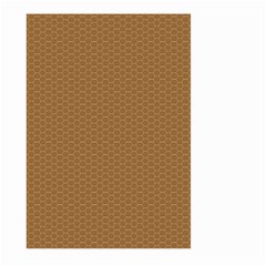 Pattern Honeycomb Pattern Brown Large Garden Flag (two Sides) by Simbadda