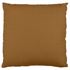 Pattern Honeycomb Pattern Brown Large Cushion Case (one Side) by Simbadda