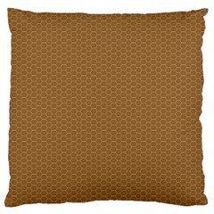 Pattern Honeycomb Pattern Brown Standard Flano Cushion Case (two Sides) by Simbadda