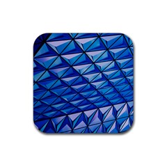 Lines Geometry Architecture Texture Rubber Coaster (square)  by Simbadda