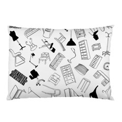 Furniture Black Decor Pattern Pillow Case by Simbadda