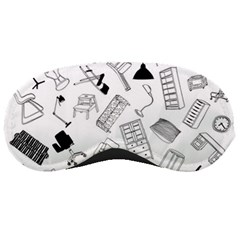 Furniture Black Decor Pattern Sleeping Masks by Simbadda